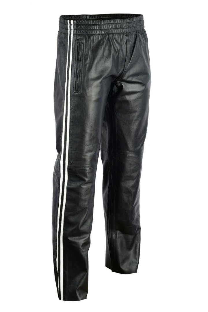 leather Jogging trousers