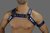 leather Chest Harness with Blue piping