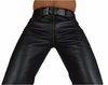 Leather Trousers soft Leather with double Slider Zipper Front to Back