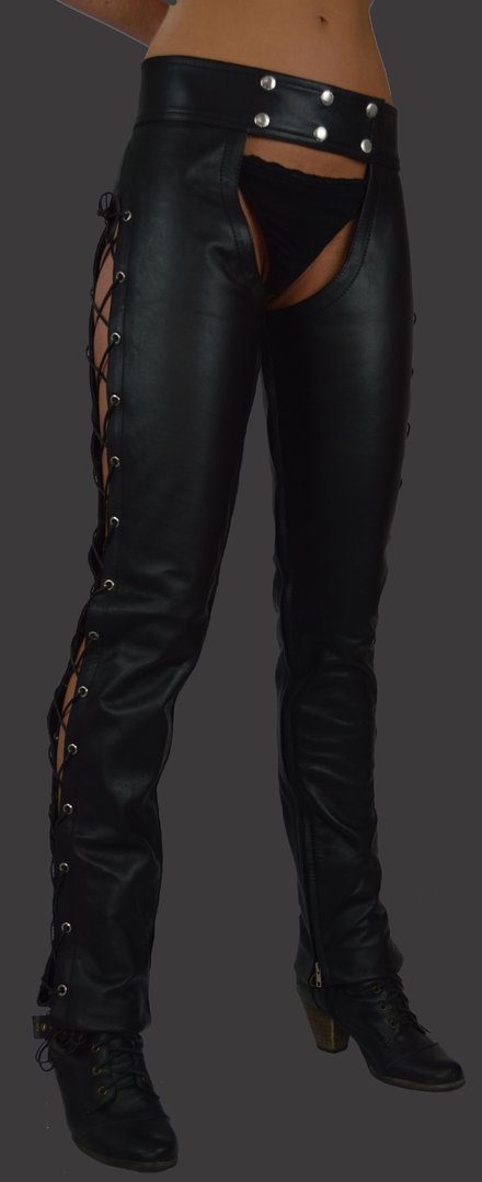 Domination Leather Chaps Leces with smooth, soft leather